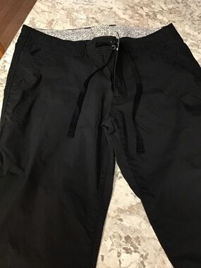 Eddie Bauer Black Chino Drawstring Pants